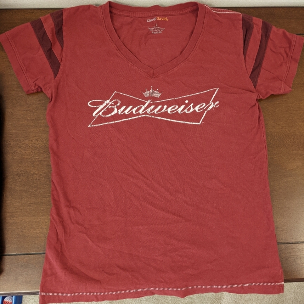 Red Budweiser Souvenir Tee, Size L